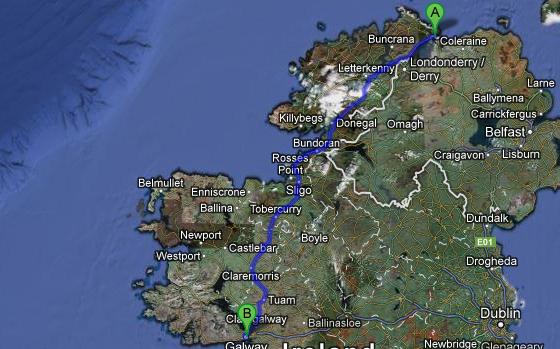 Greencastle to Galway